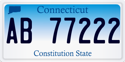 CT license plate AB77222