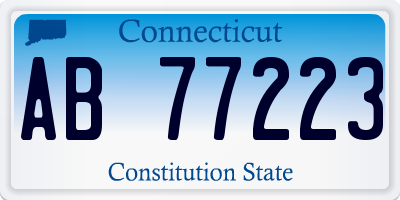 CT license plate AB77223