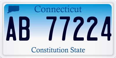 CT license plate AB77224