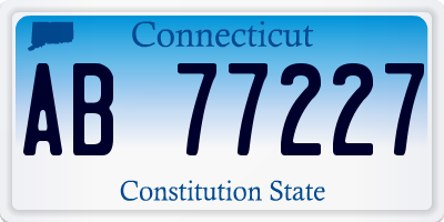 CT license plate AB77227