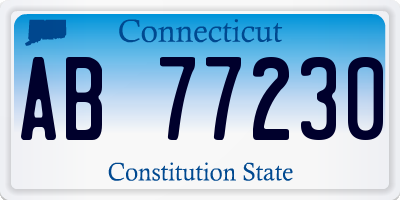 CT license plate AB77230