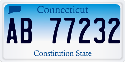 CT license plate AB77232