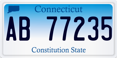 CT license plate AB77235