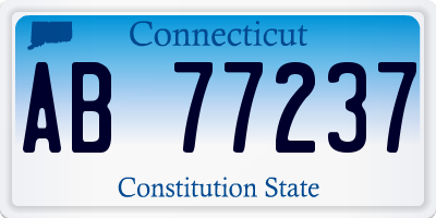 CT license plate AB77237