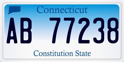 CT license plate AB77238