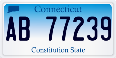 CT license plate AB77239