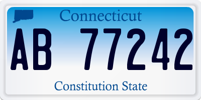 CT license plate AB77242