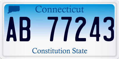 CT license plate AB77243