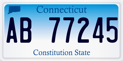 CT license plate AB77245