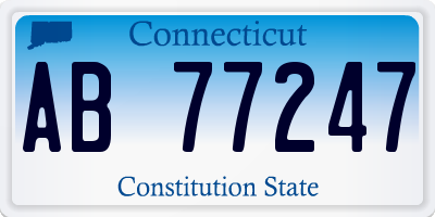 CT license plate AB77247