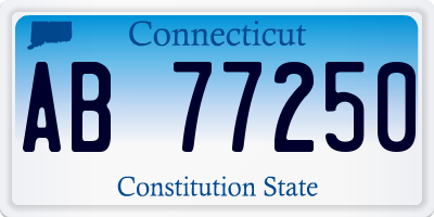 CT license plate AB77250