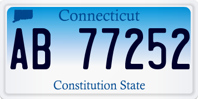 CT license plate AB77252