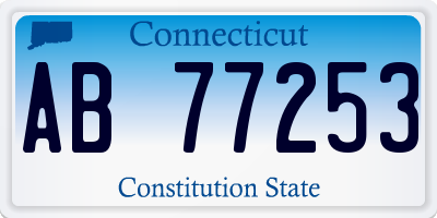 CT license plate AB77253