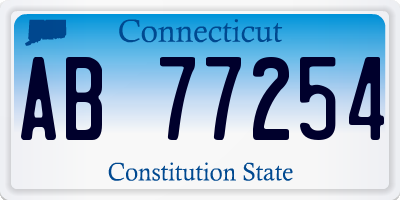 CT license plate AB77254