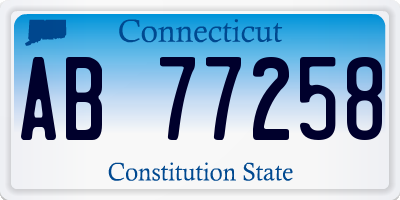 CT license plate AB77258