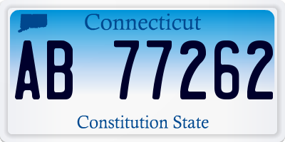 CT license plate AB77262