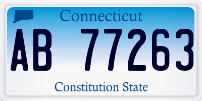 CT license plate AB77263