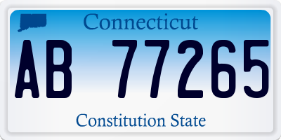 CT license plate AB77265