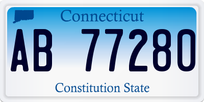 CT license plate AB77280