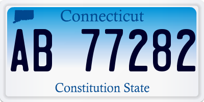 CT license plate AB77282