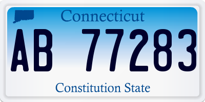 CT license plate AB77283