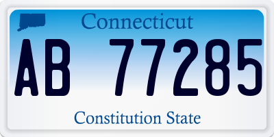 CT license plate AB77285