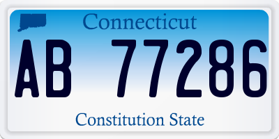 CT license plate AB77286