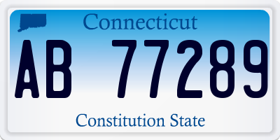 CT license plate AB77289