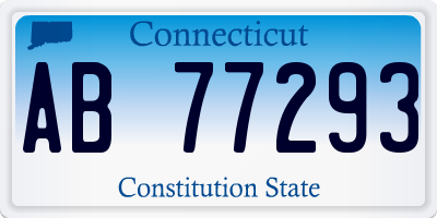 CT license plate AB77293