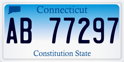 CT license plate AB77297