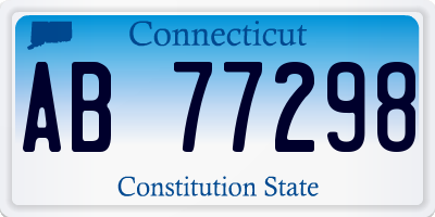 CT license plate AB77298