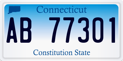 CT license plate AB77301