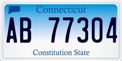 CT license plate AB77304