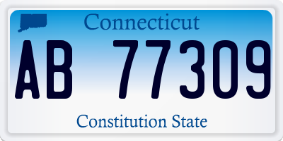 CT license plate AB77309