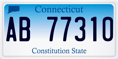 CT license plate AB77310