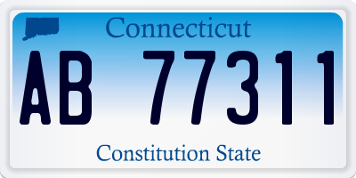 CT license plate AB77311