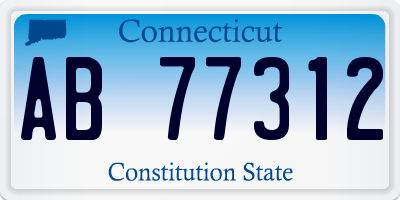 CT license plate AB77312