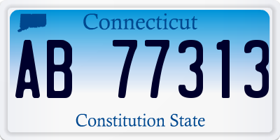 CT license plate AB77313