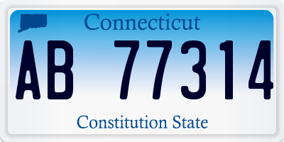 CT license plate AB77314