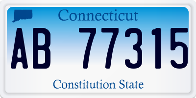 CT license plate AB77315