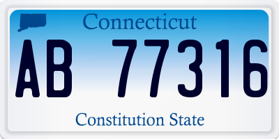 CT license plate AB77316