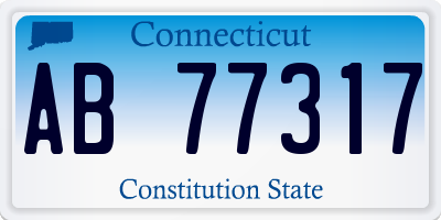 CT license plate AB77317