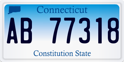 CT license plate AB77318