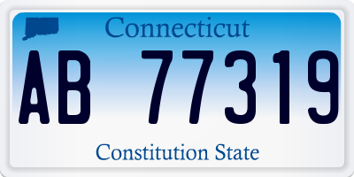 CT license plate AB77319
