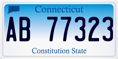 CT license plate AB77323