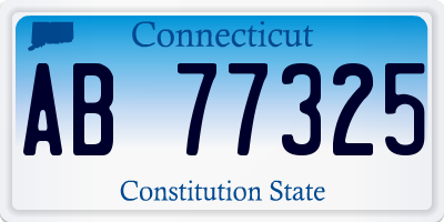 CT license plate AB77325