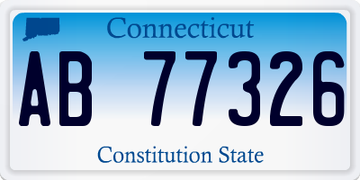 CT license plate AB77326