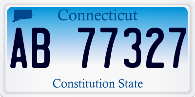 CT license plate AB77327