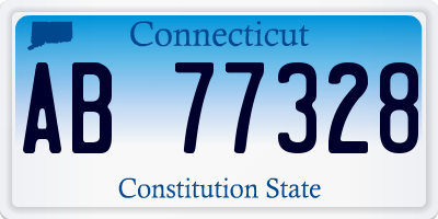 CT license plate AB77328