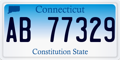 CT license plate AB77329